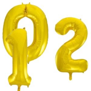 34" Classic Gold Number Balloons (0–9) Helium Filled Giant Foil