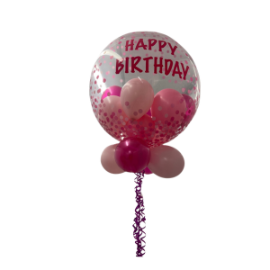 Personalised Gumball Bubbble Balloon Gold Confetti dots - Image 2